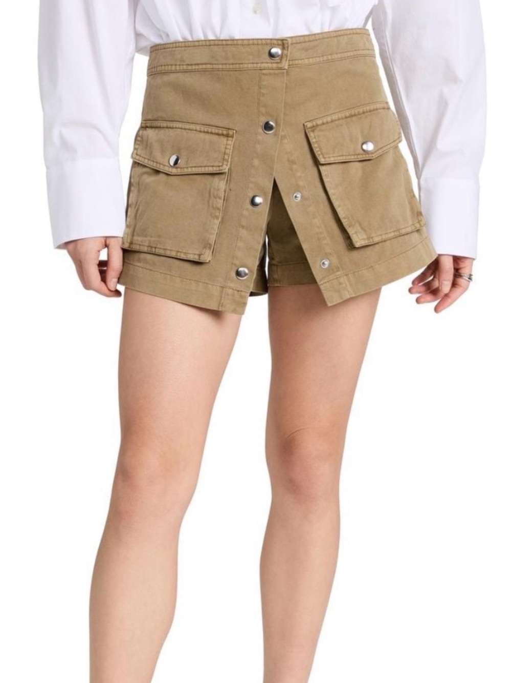 STAUD Khaki Utility Cargo Skort